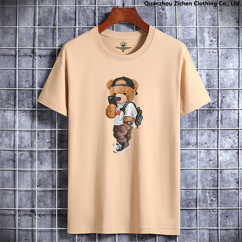 2023 Cute Bear Cotton Harajuku T-shirt for Summer