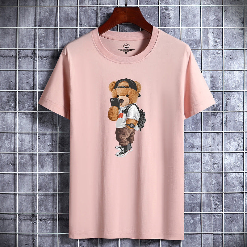 2023 Cute Bear Cotton Harajuku T-shirt for Summer