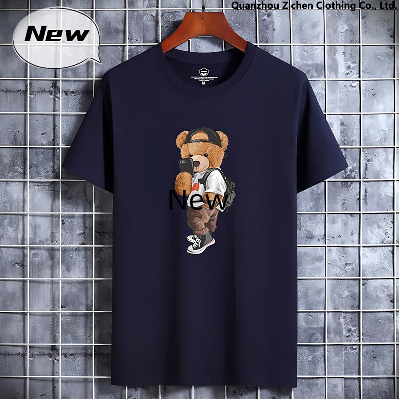 2023 Cute Bear Cotton Harajuku T-shirt for Summer