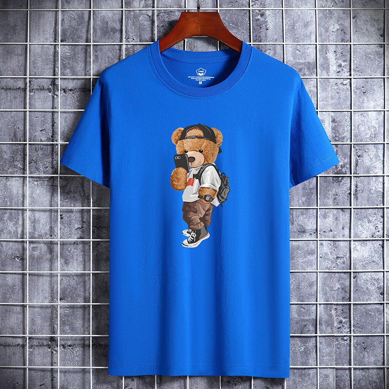 2023 Cute Bear Cotton Harajuku T-shirt for Summer