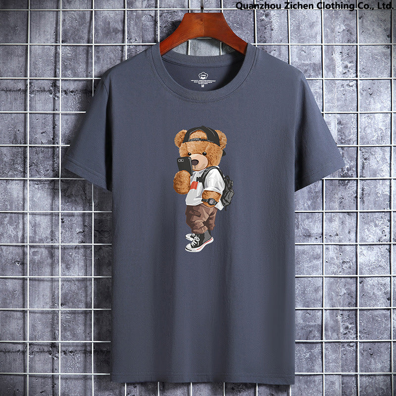 2023 Cute Bear Cotton Harajuku T-shirt for Summer