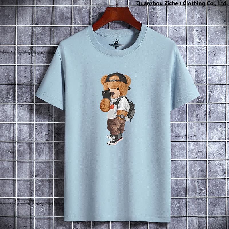 2023 Cute Bear Cotton Harajuku T-shirt for Summer