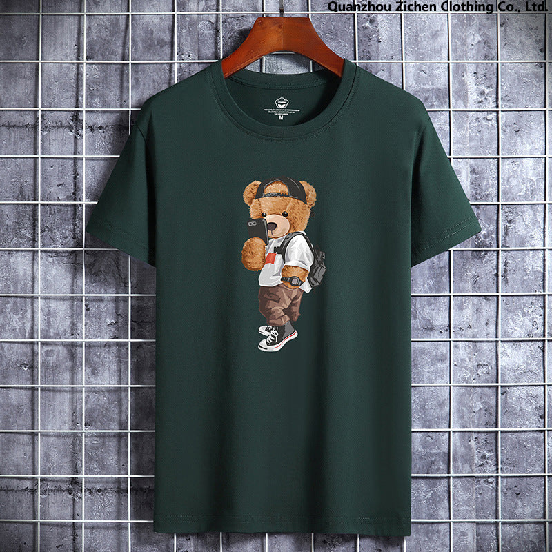 2023 Cute Bear Cotton Harajuku T-shirt for Summer