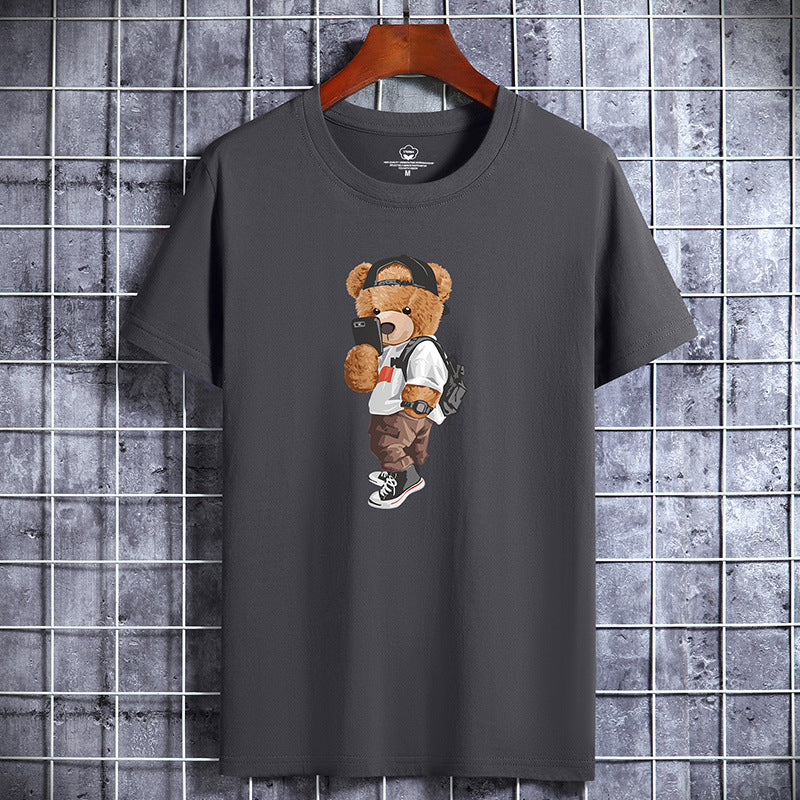 2023 Cute Bear Cotton Harajuku T-shirt for Summer