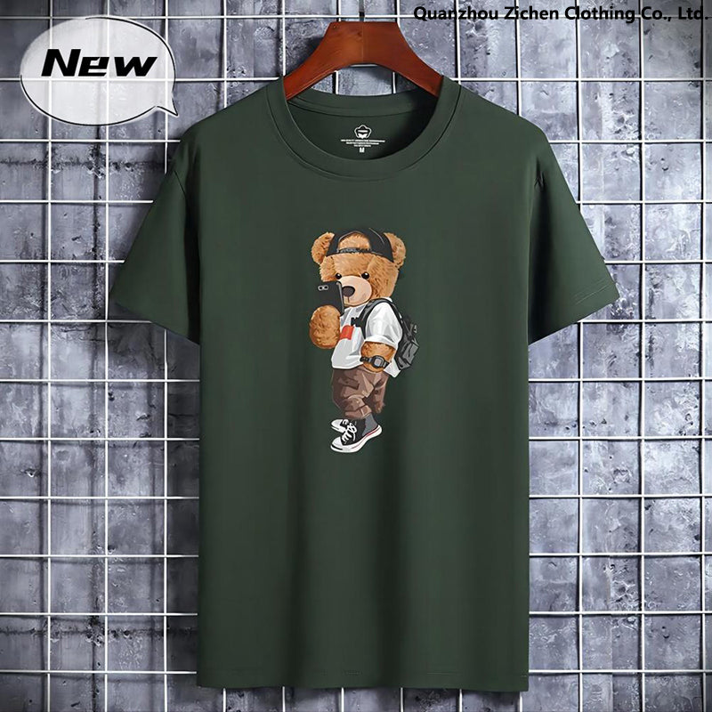 2023 Cute Bear Cotton Harajuku T-shirt for Summer