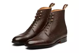 3DM X MSP Field Grain Leather Boots Dark Brown Grain