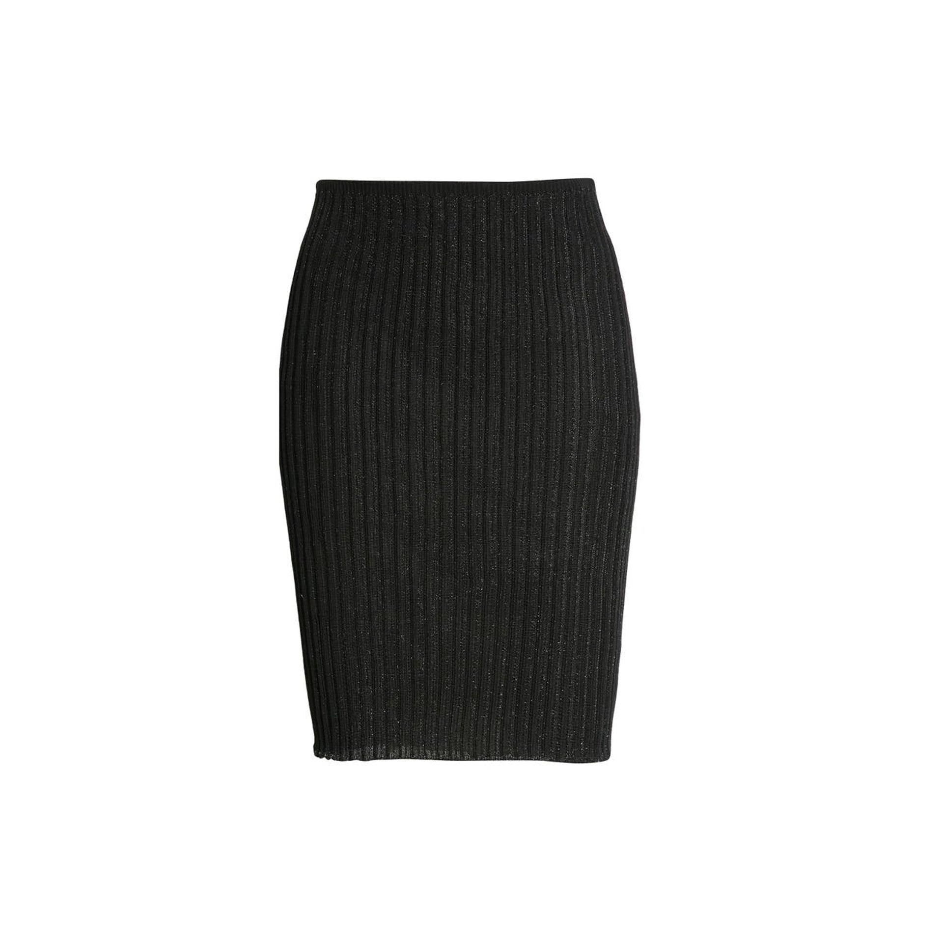 A. Roege Hove Emma - Short Metallic Ribbed Knit Skirt