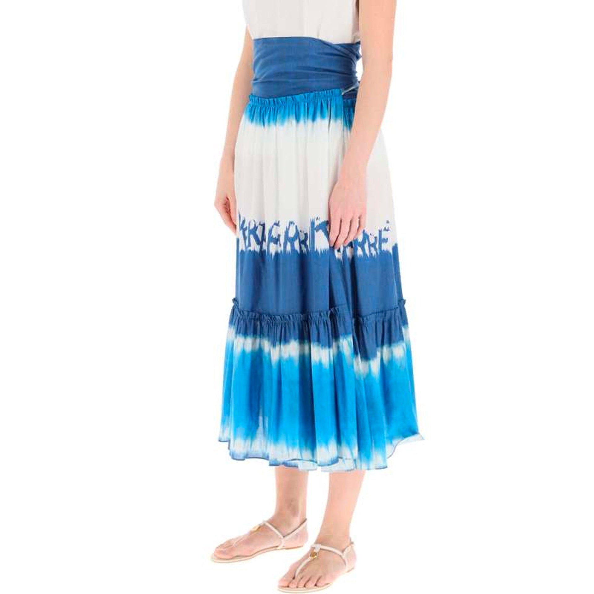 Alberta Ferretti midi skirt tie-dye