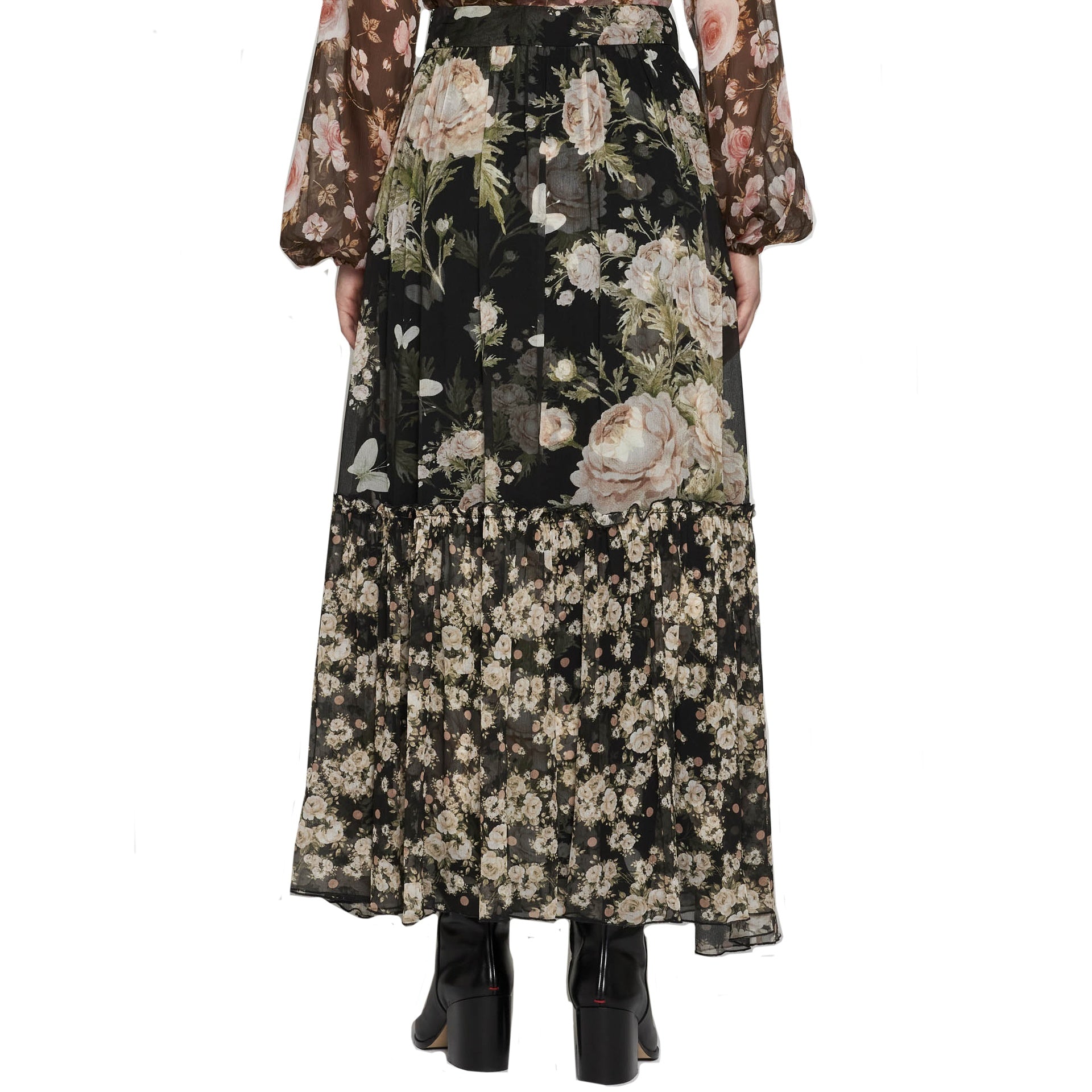 Alessia Zamattio Mughetto floral silk dress.