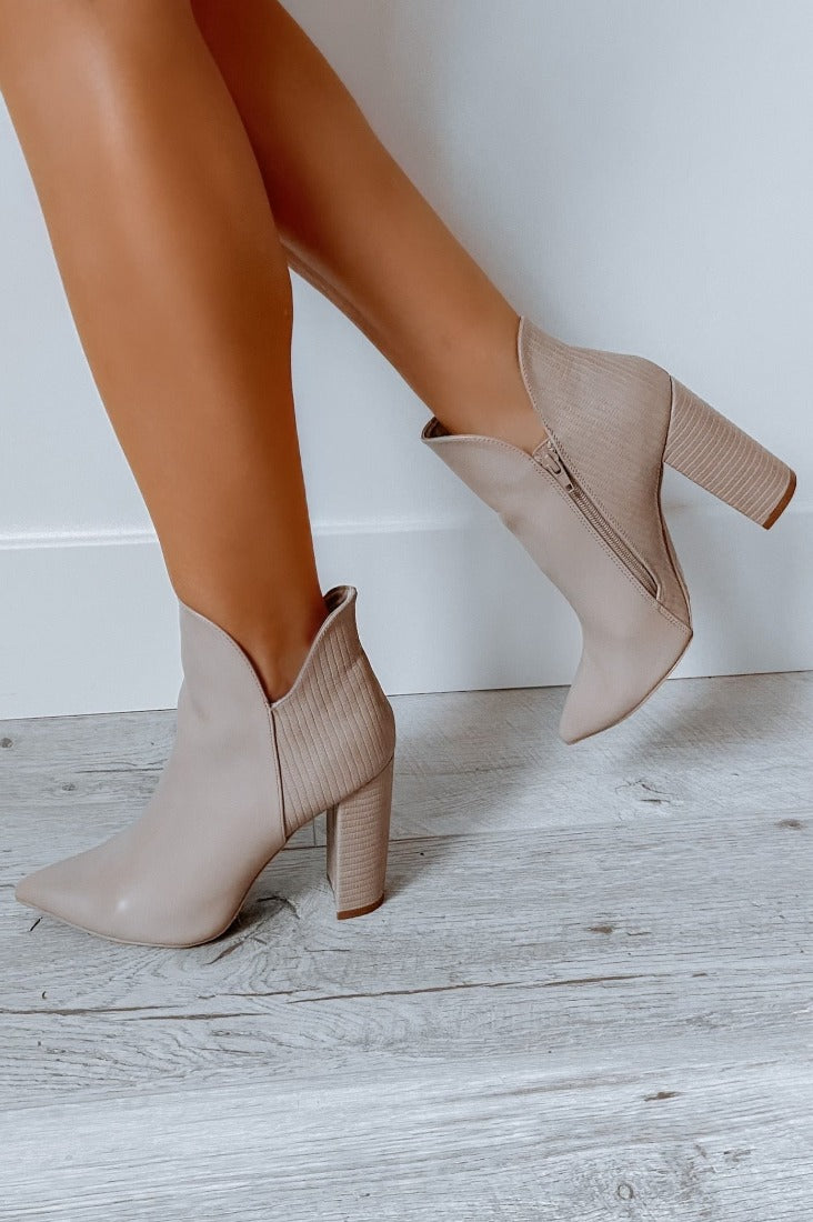 Alice Taupe Booties