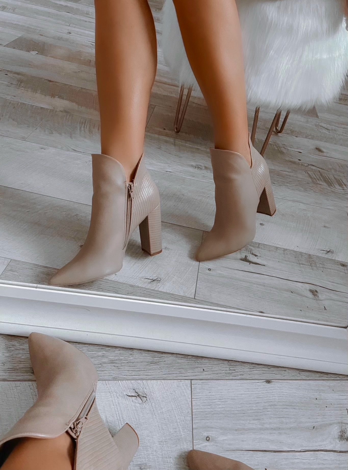 Alice Taupe Booties