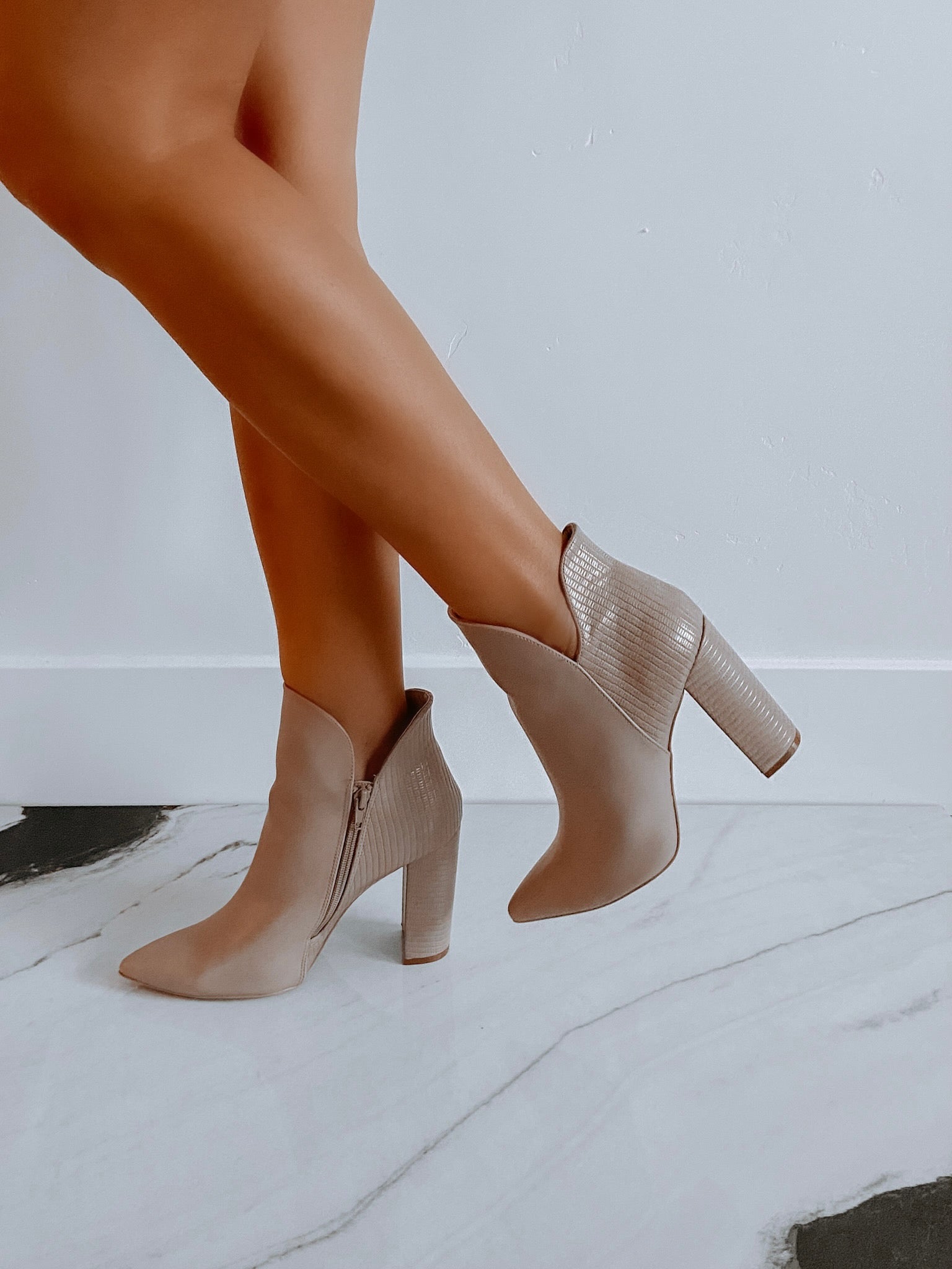 Alice Taupe Booties