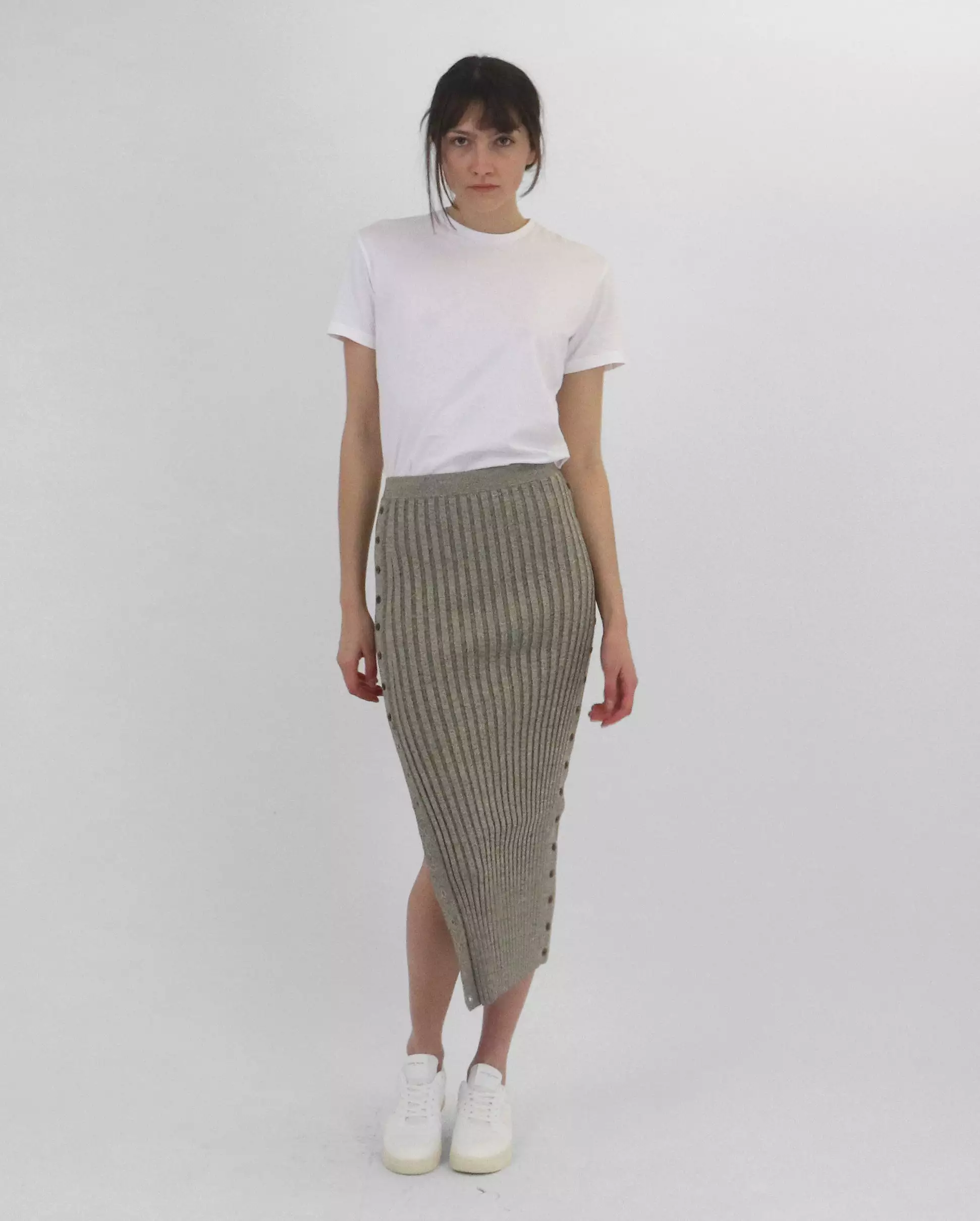 Ashton Nougat Multi Midi Skirt