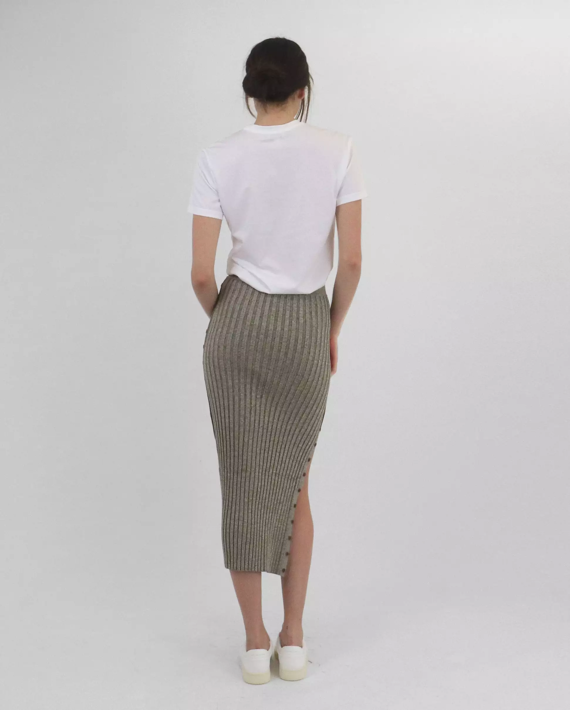 Ashton Nougat Multi Midi Skirt