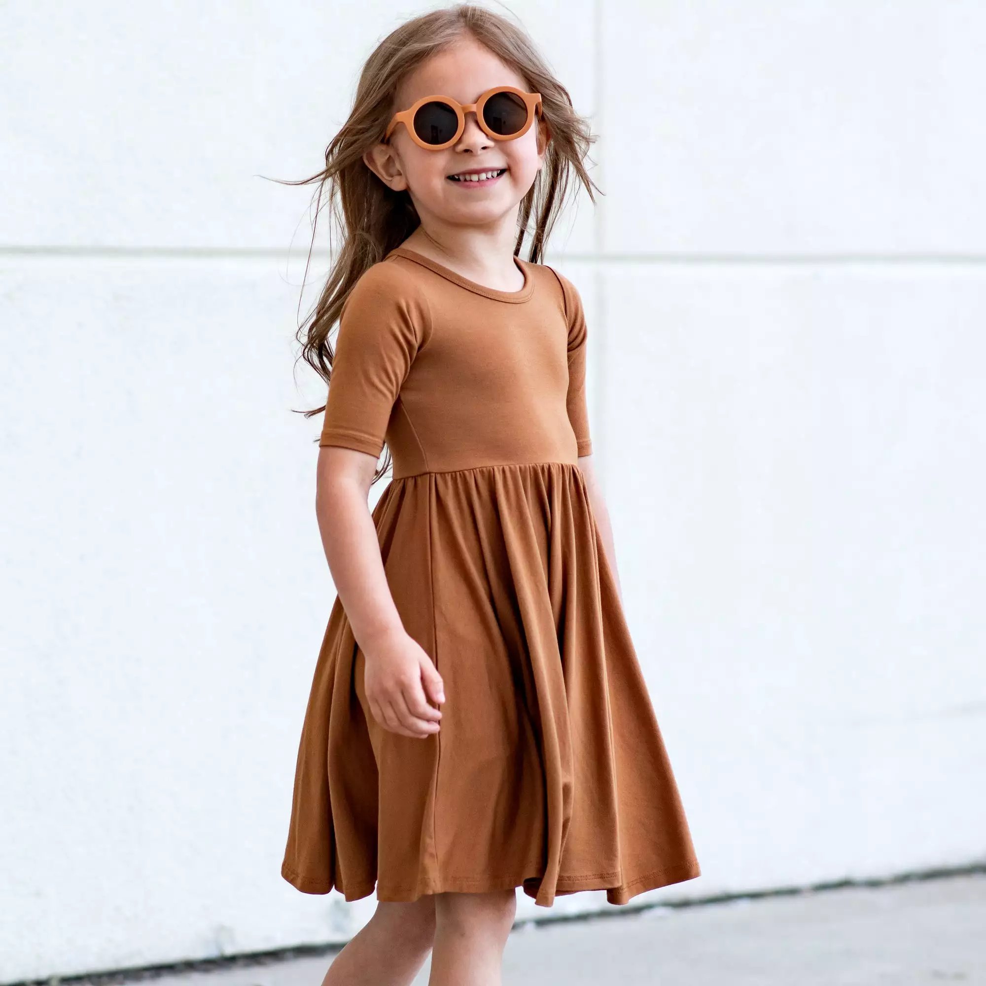 Bamboo Dress Caramel - Mid Sleeve