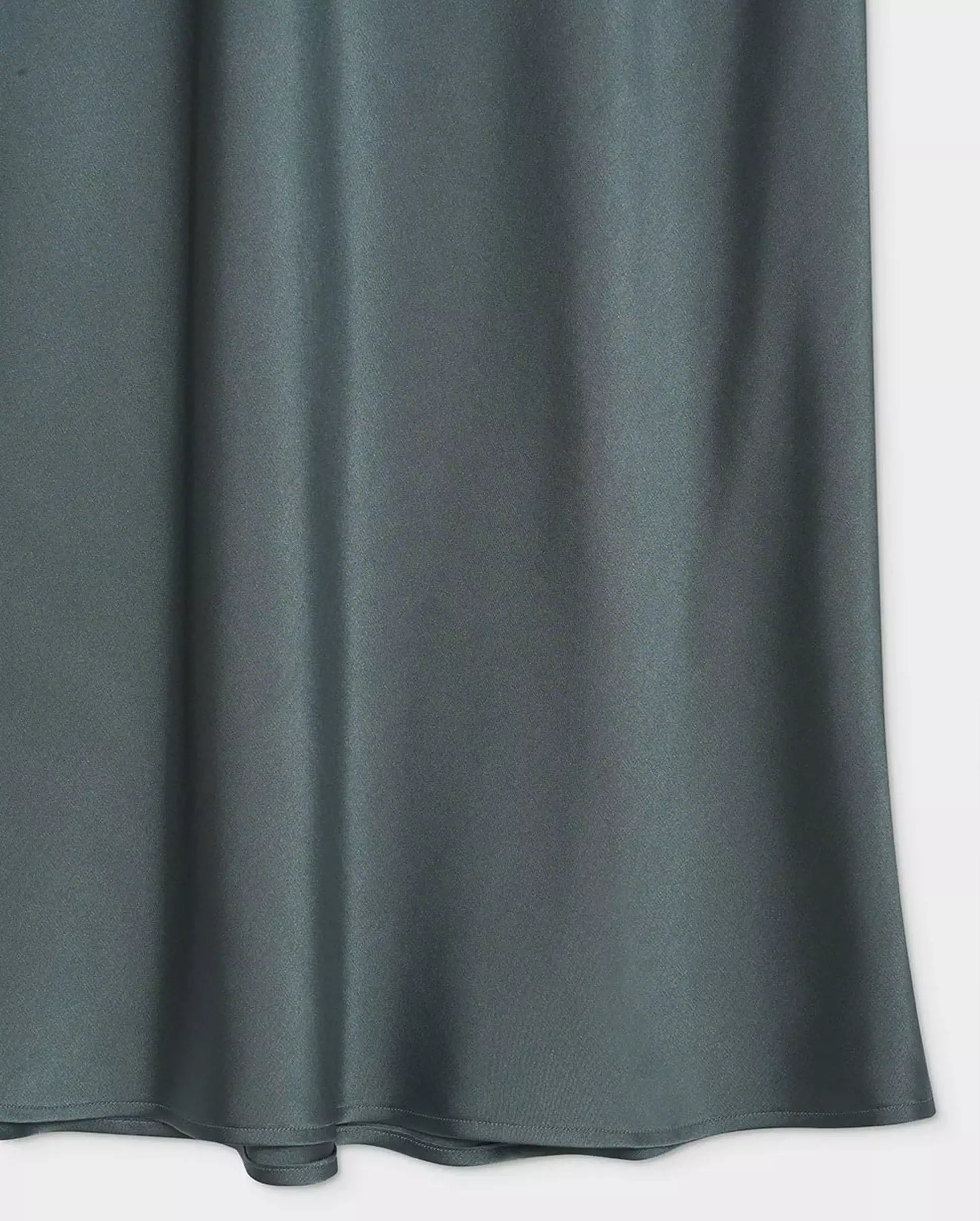 Bar silk skirt dark sage.