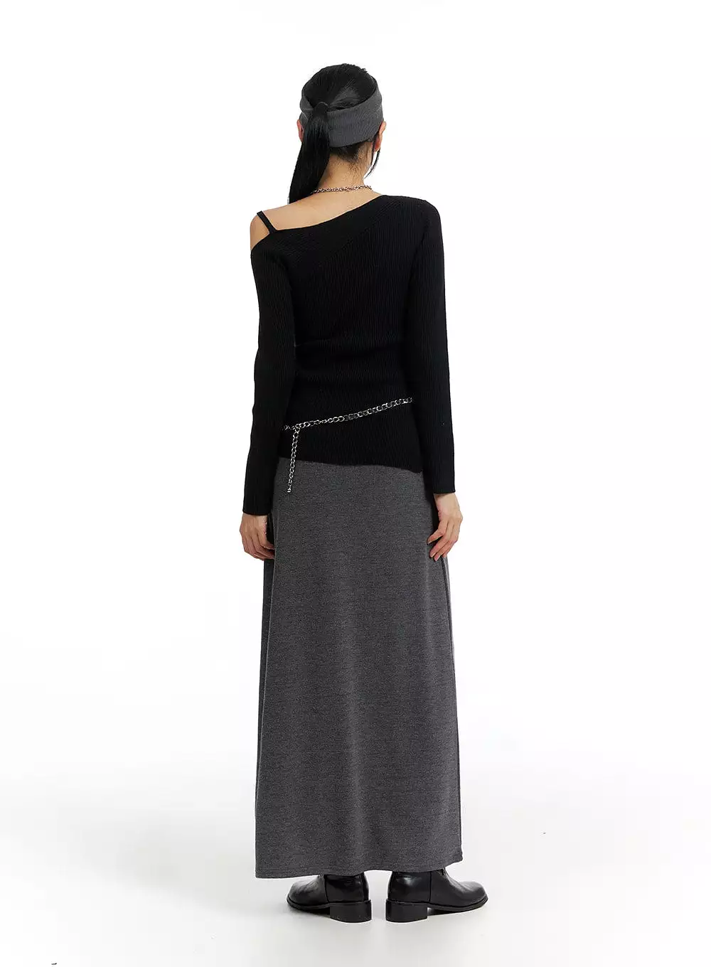 Basic Maxi Skirt with Bands, Style IF402