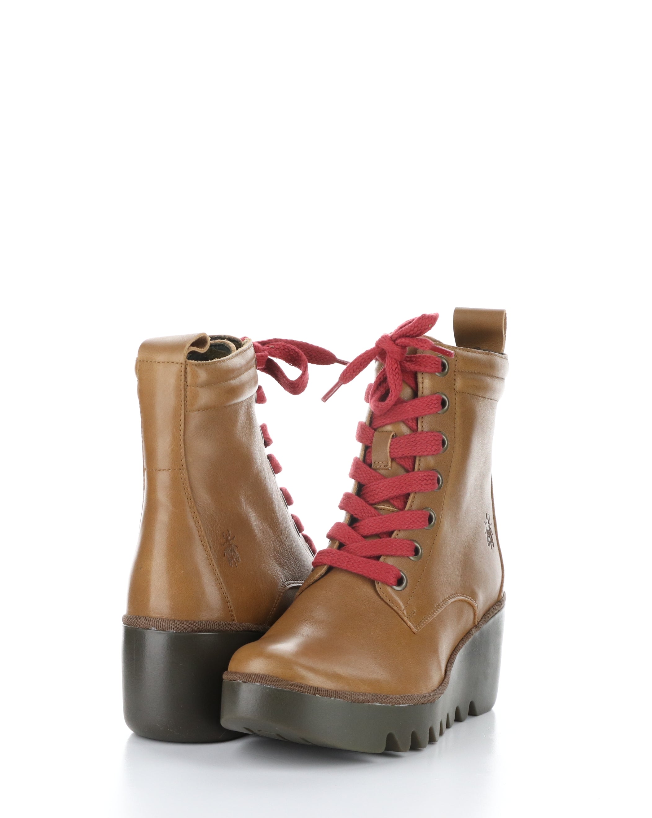 BIAZ329FLY 009 CUOIO Leather Lace-up Boots.