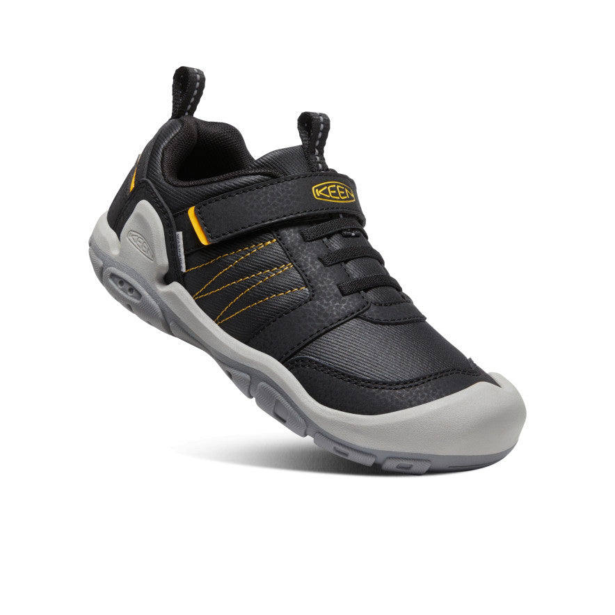 Big Kids' Knotch Peak Sneaker | Black/Yellow - KEEN