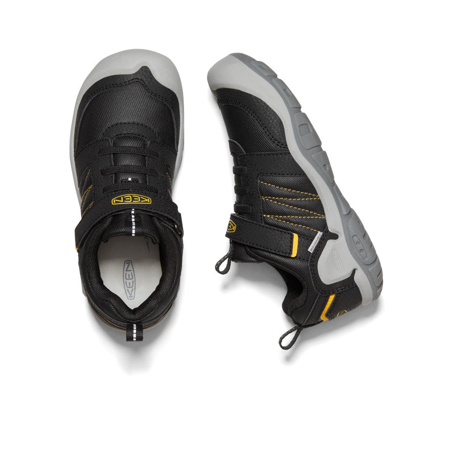 Big Kids' Knotch Peak Sneaker | Black/Yellow - KEEN