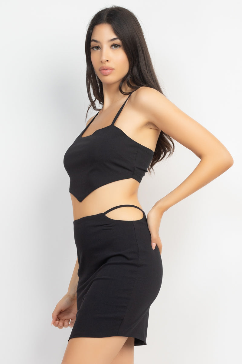 Black Asymmetrical Cross Back Top and Skirt Set: Ultimate Search Optimization Result