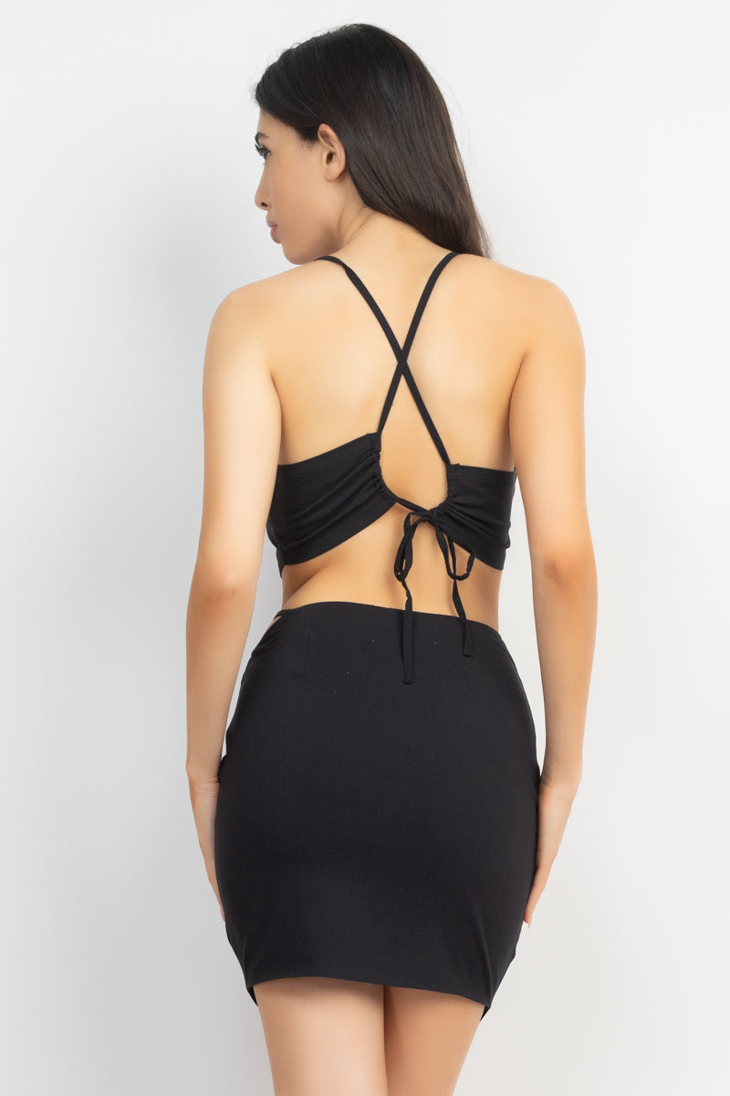 Black Asymmetrical Cross Back Top and Skirt Set: Ultimate Search Optimization Result