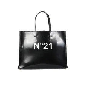 Black Donna Horizontal Shopper Bag