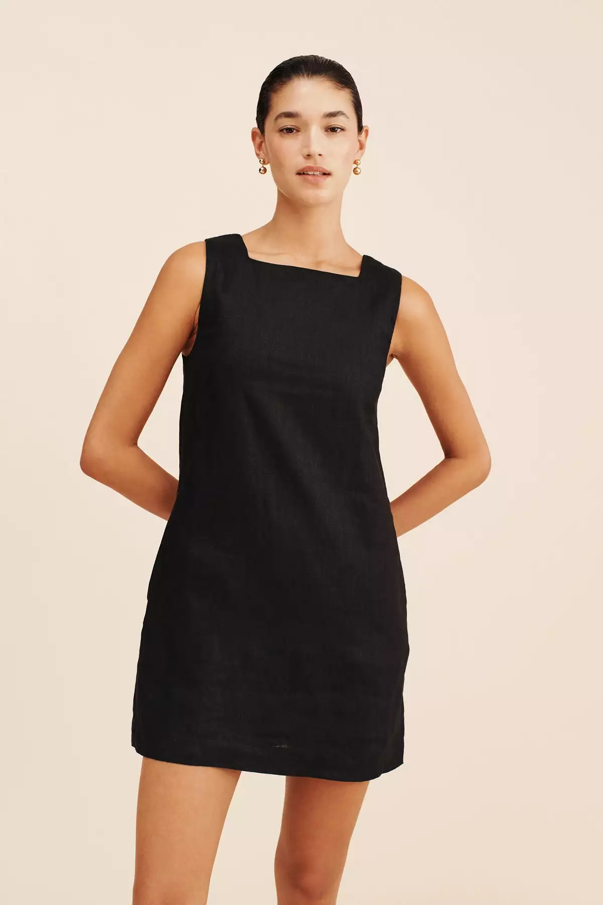 Black Emma Shift Dress