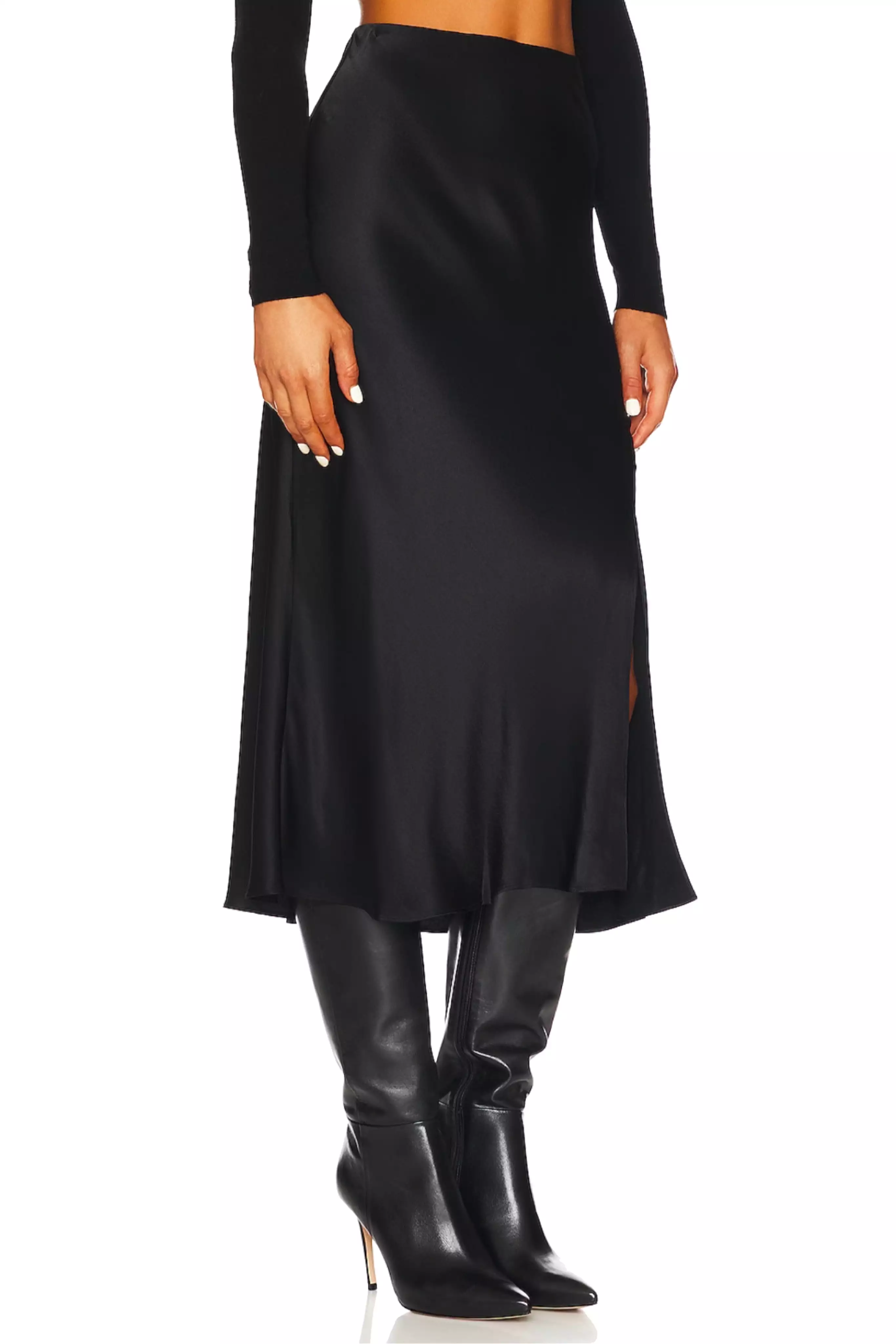 Black Mayan Midi Skirt