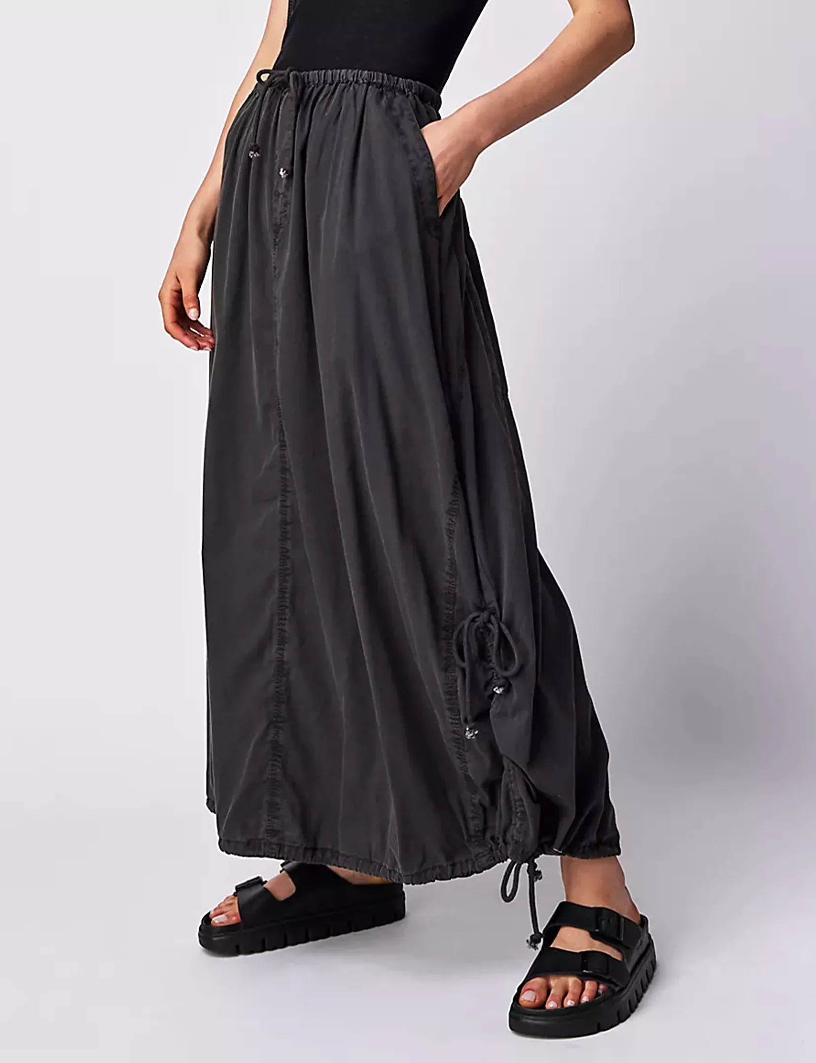 Black Parachute Skirt