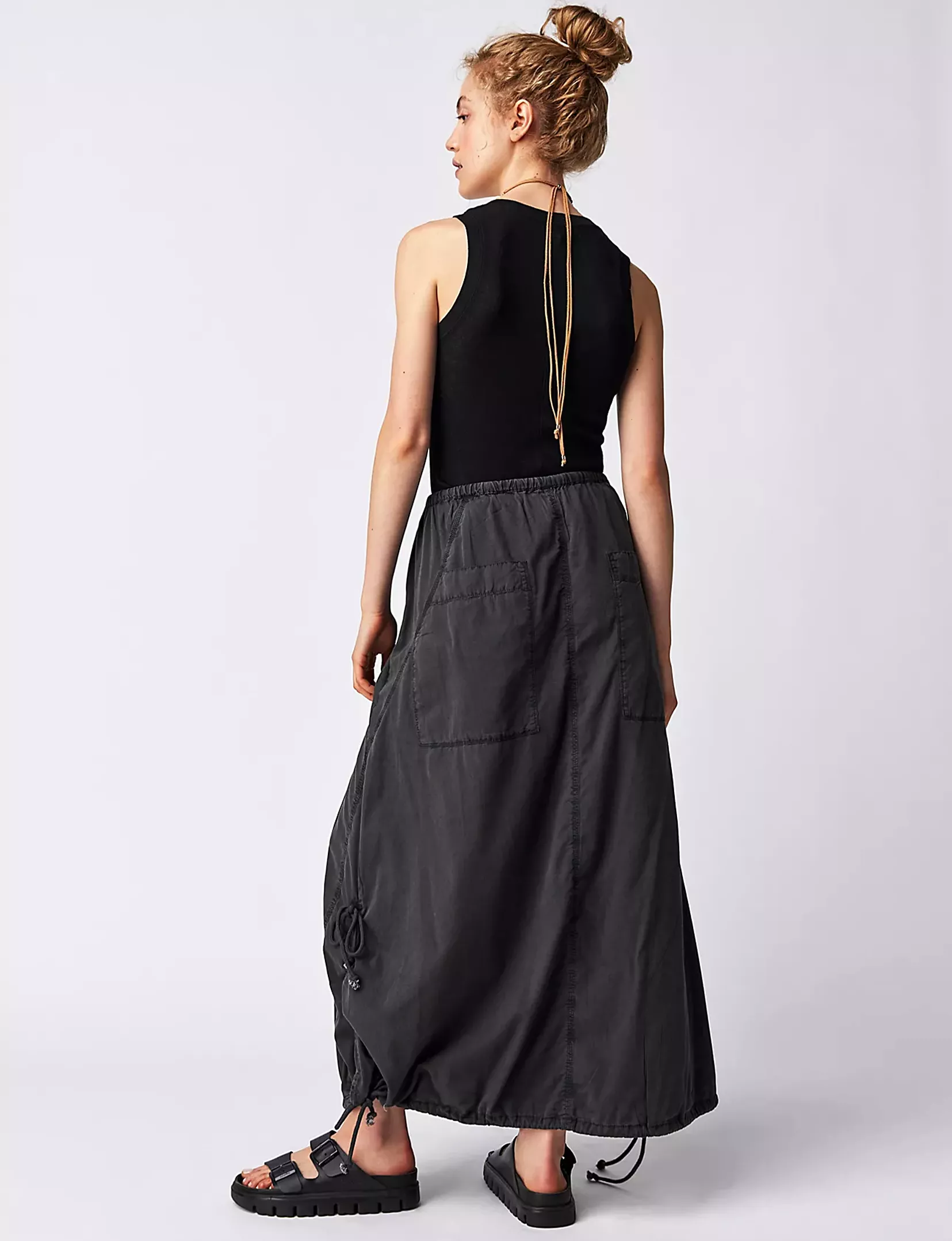 Black Parachute Skirt