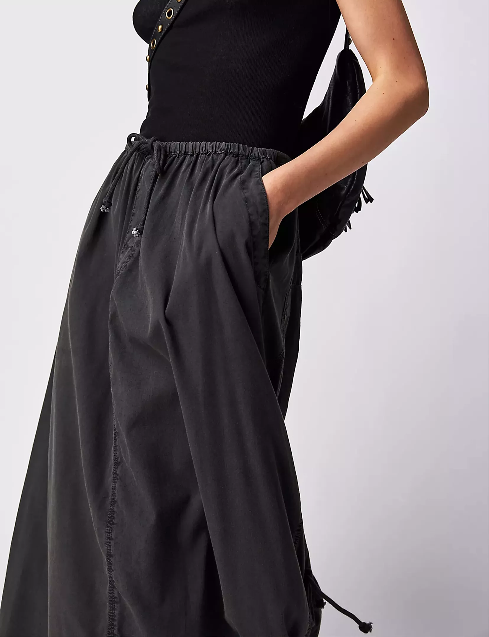 Black Parachute Skirt