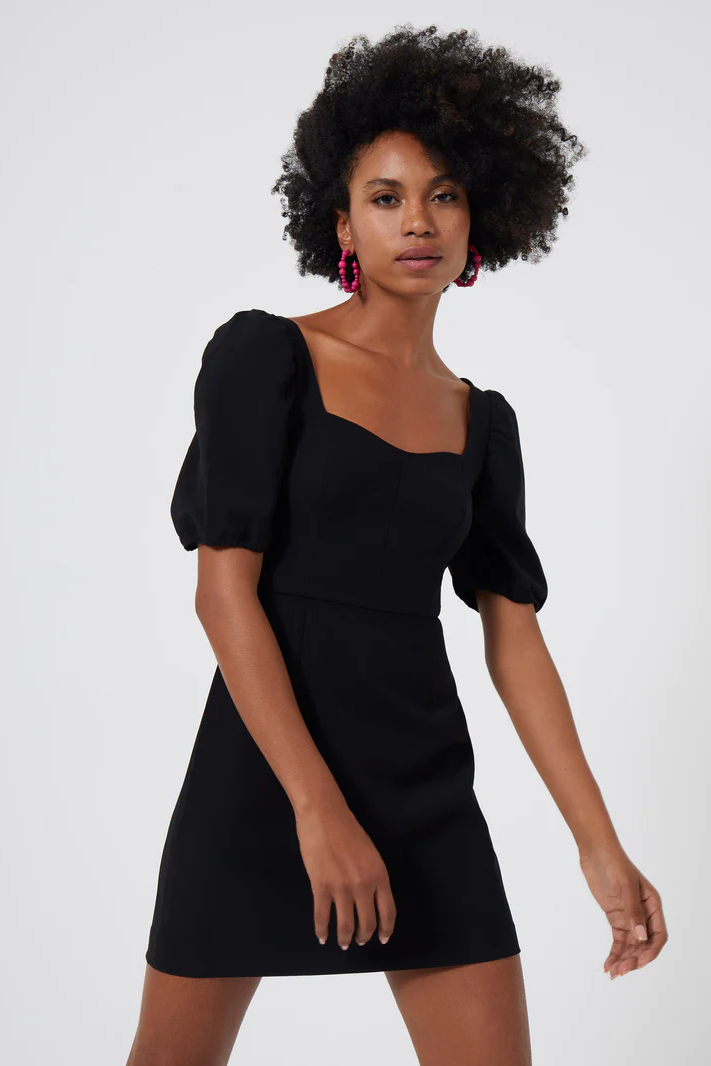 Black Puff Sleeve Berina Dress - Result: Sleeve Berina Dress in Black