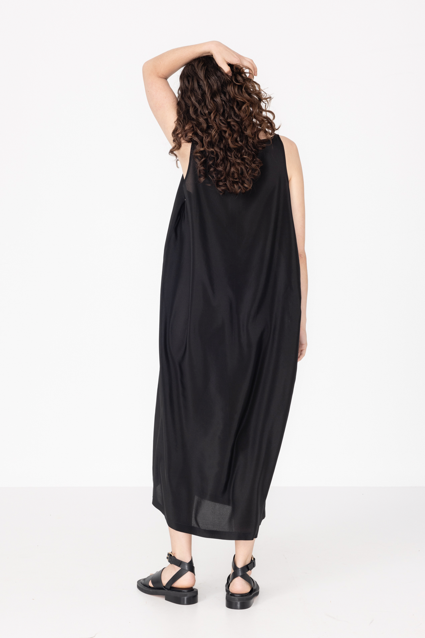 Black Silk Shift Dress.