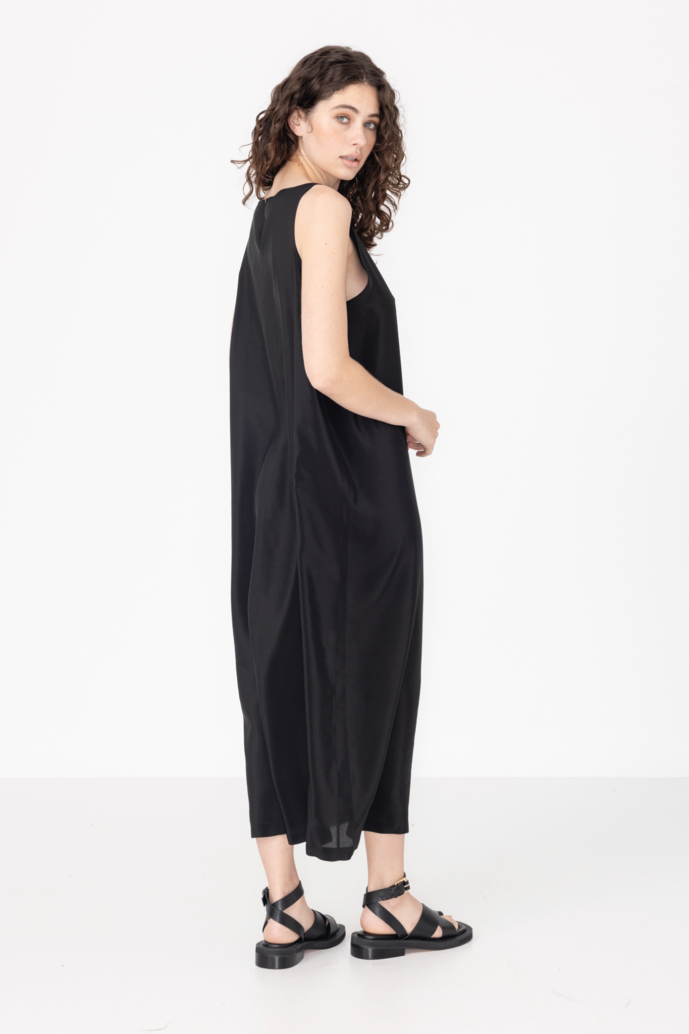 Black Silk Shift Dress.