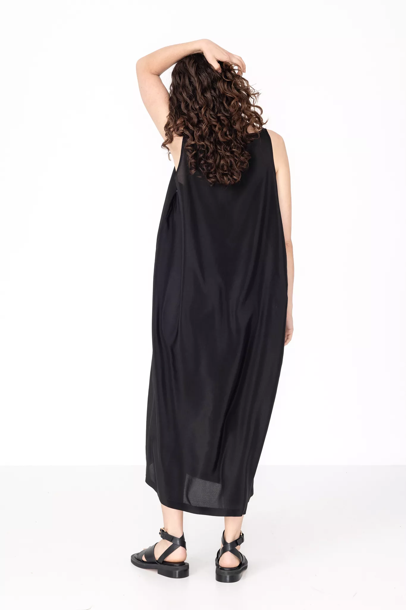 Black Silk Shift Dress