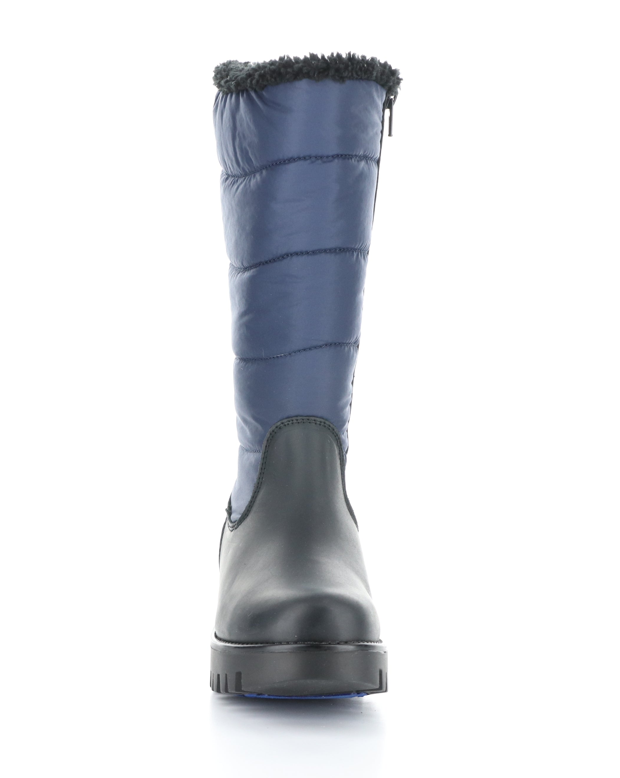 Black/Navy Round Toe Boots | GRACEN PRIMA