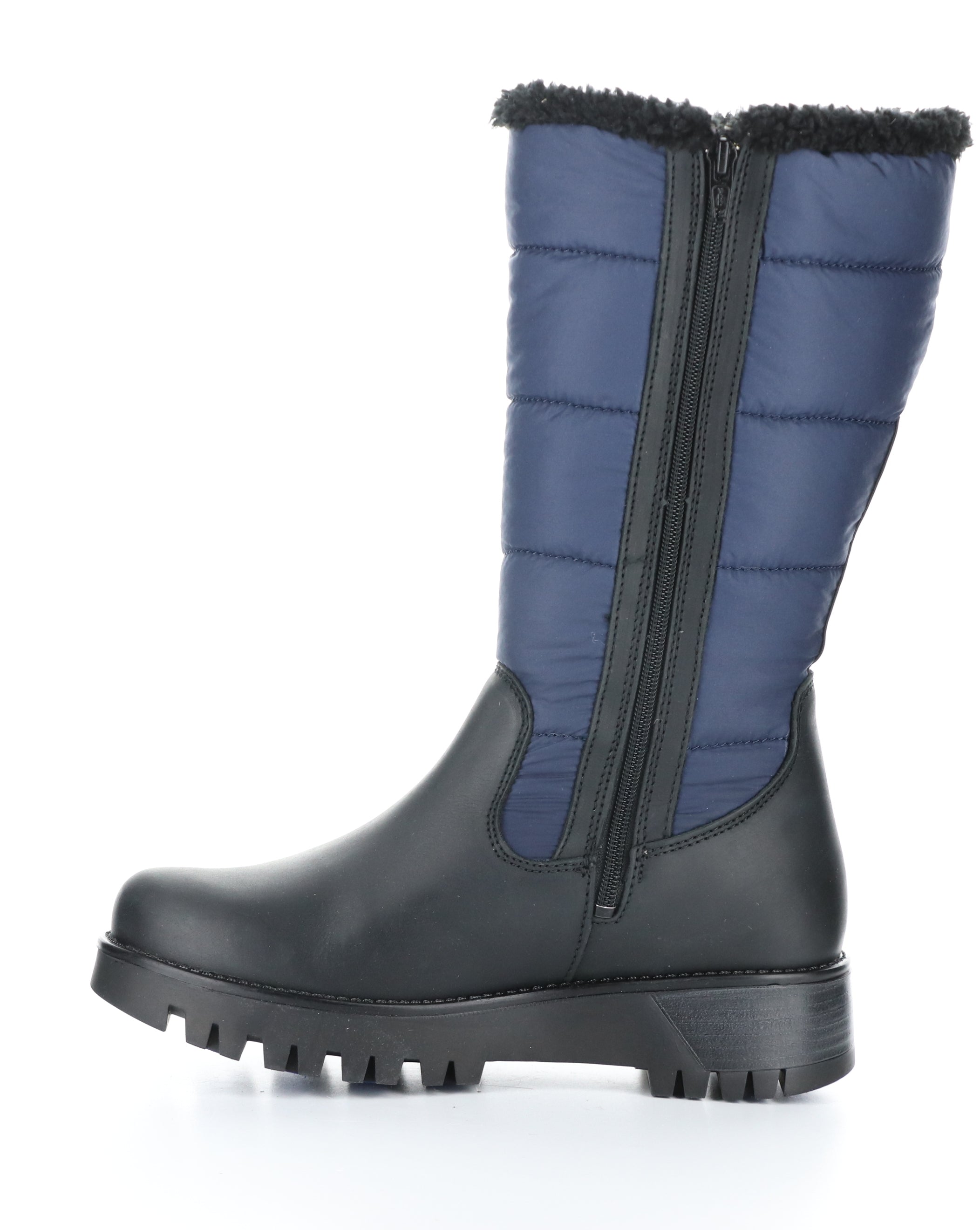 Black/Navy Round Toe Boots | GRACEN PRIMA