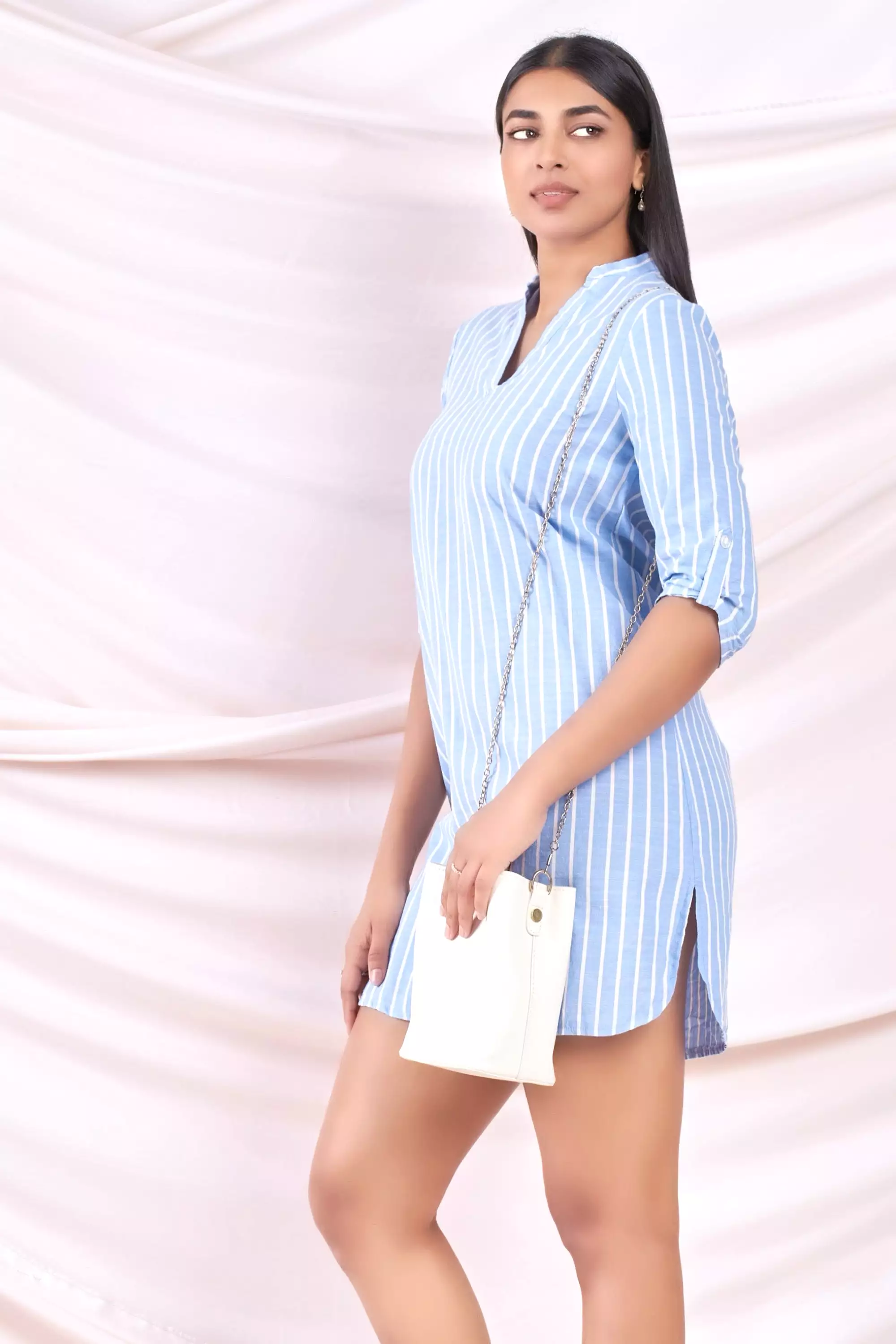 Blue Striped Dress