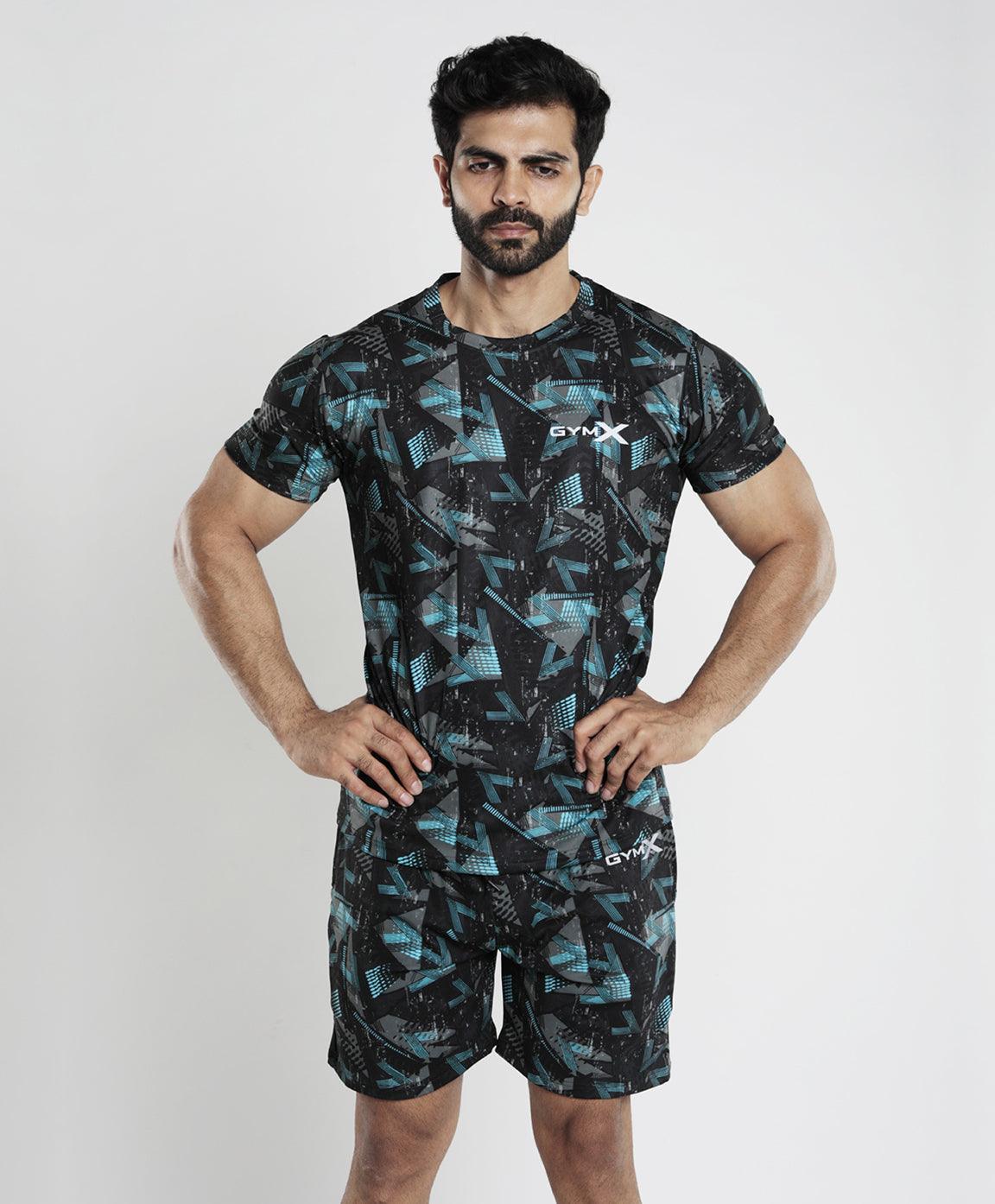 Bolt Blue Camo Tee - 4 way stretch - Discount