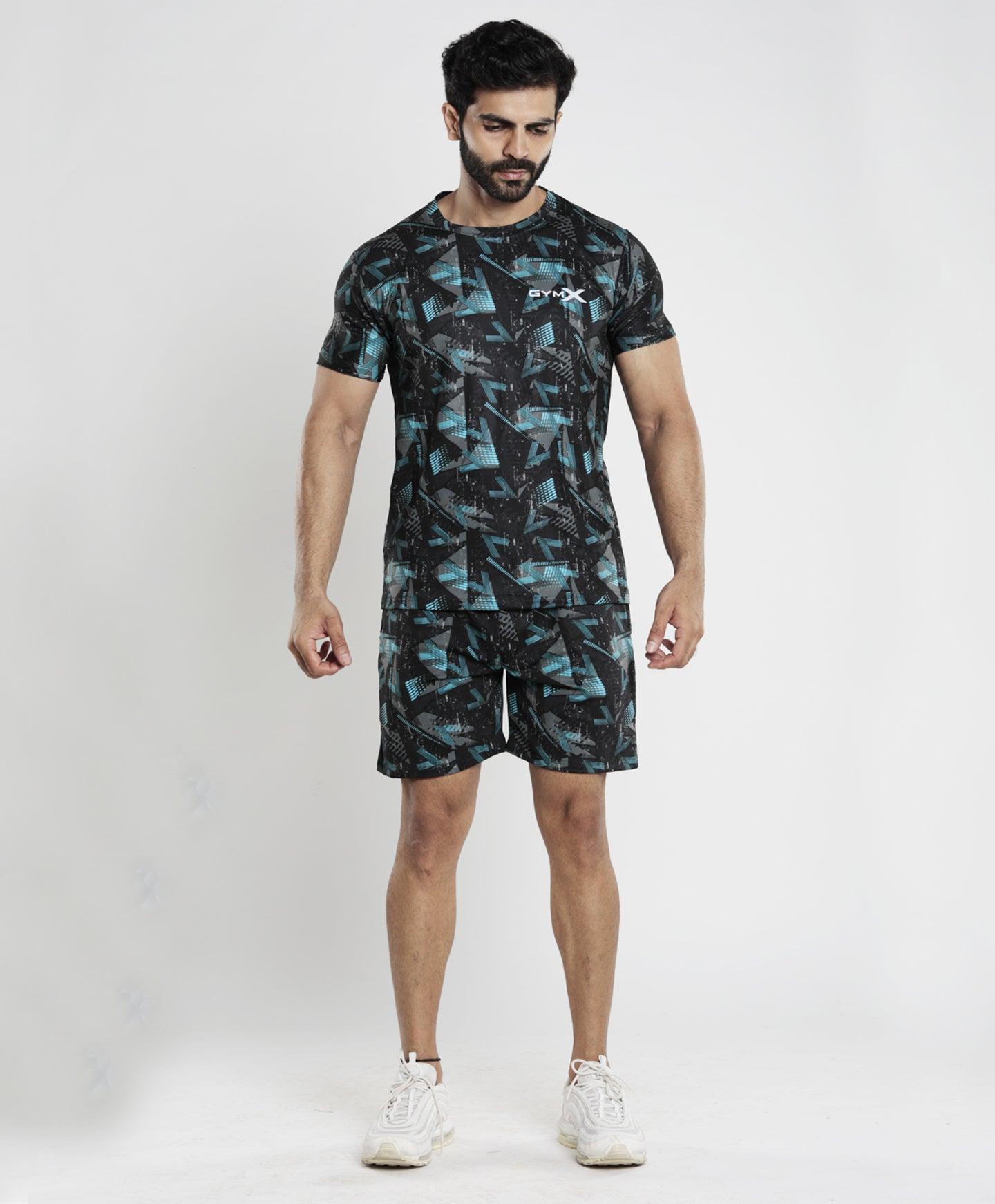 Bolt Blue Camo Tee - 4 way stretch - Discount