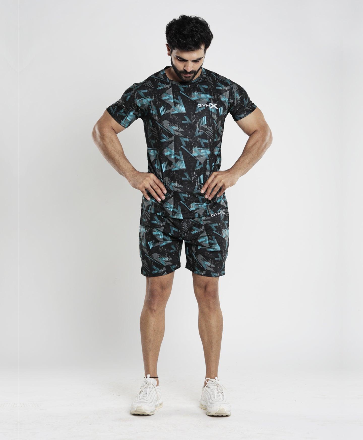 Bolt Blue Camo Tee - 4 way stretch - Discount