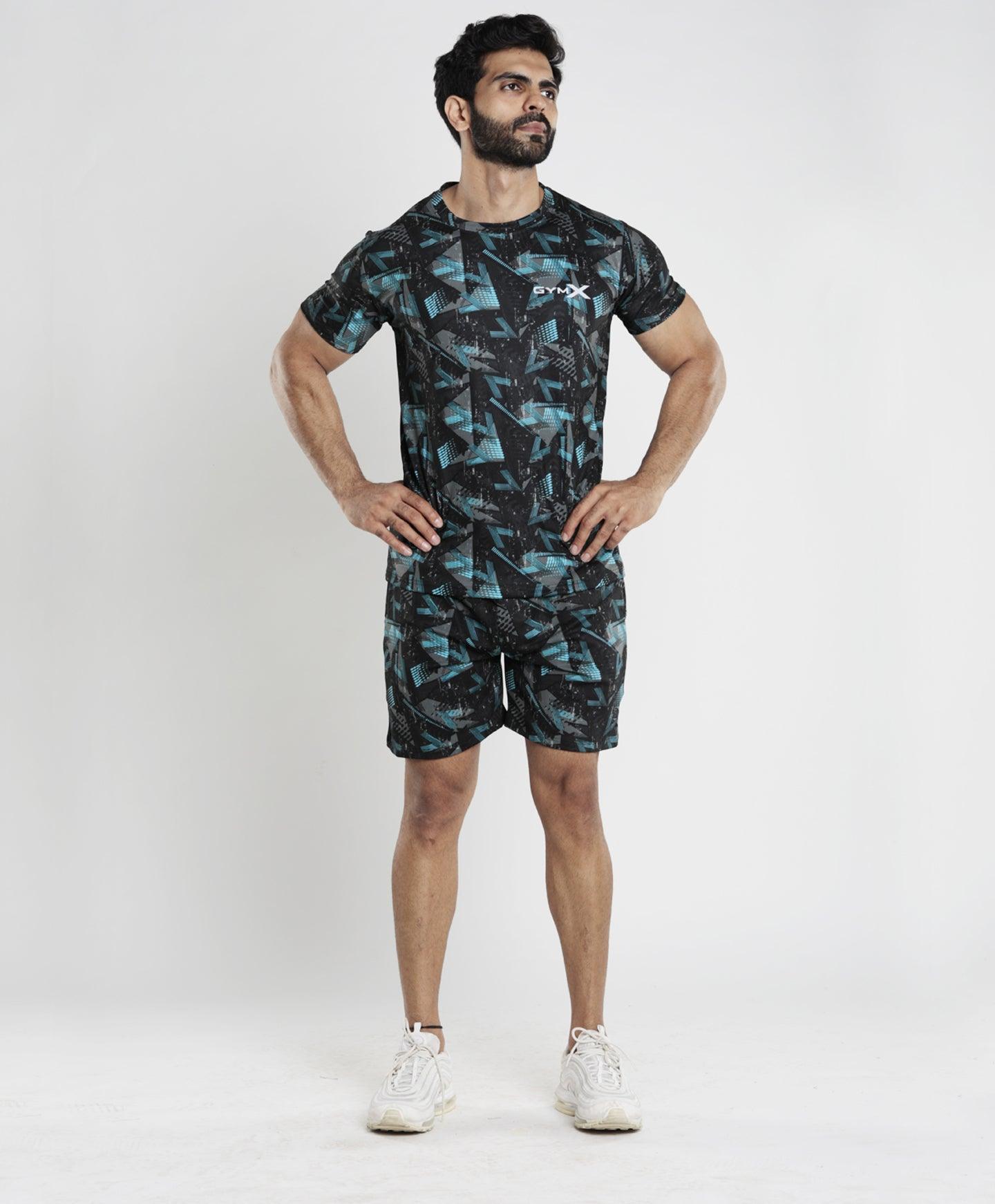 Bolt Blue Camo Tee - 4 way stretch - Discount