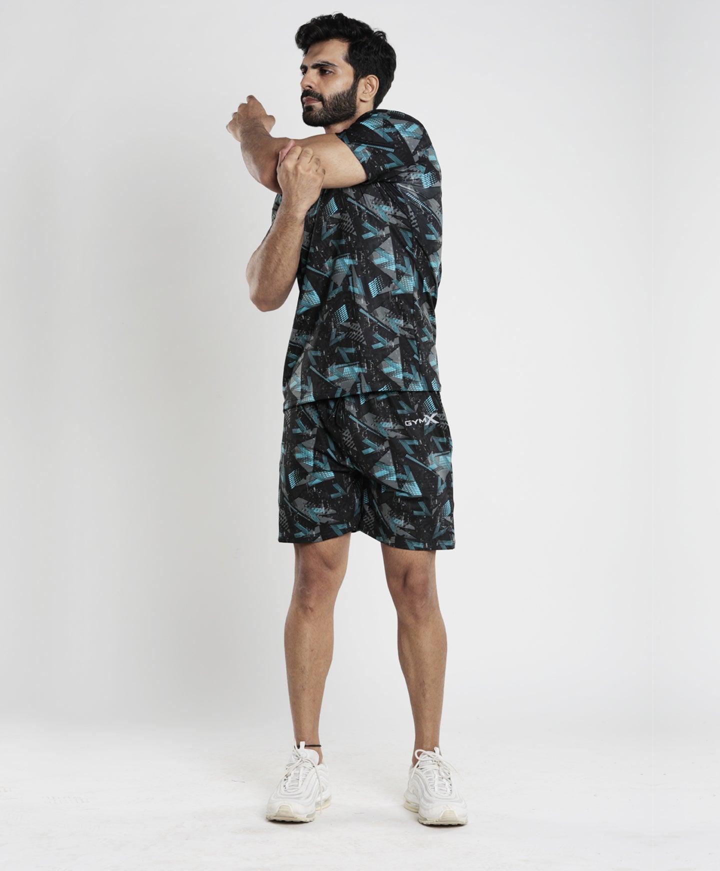 Bolt Blue Camo Tee - 4 way stretch - Discount