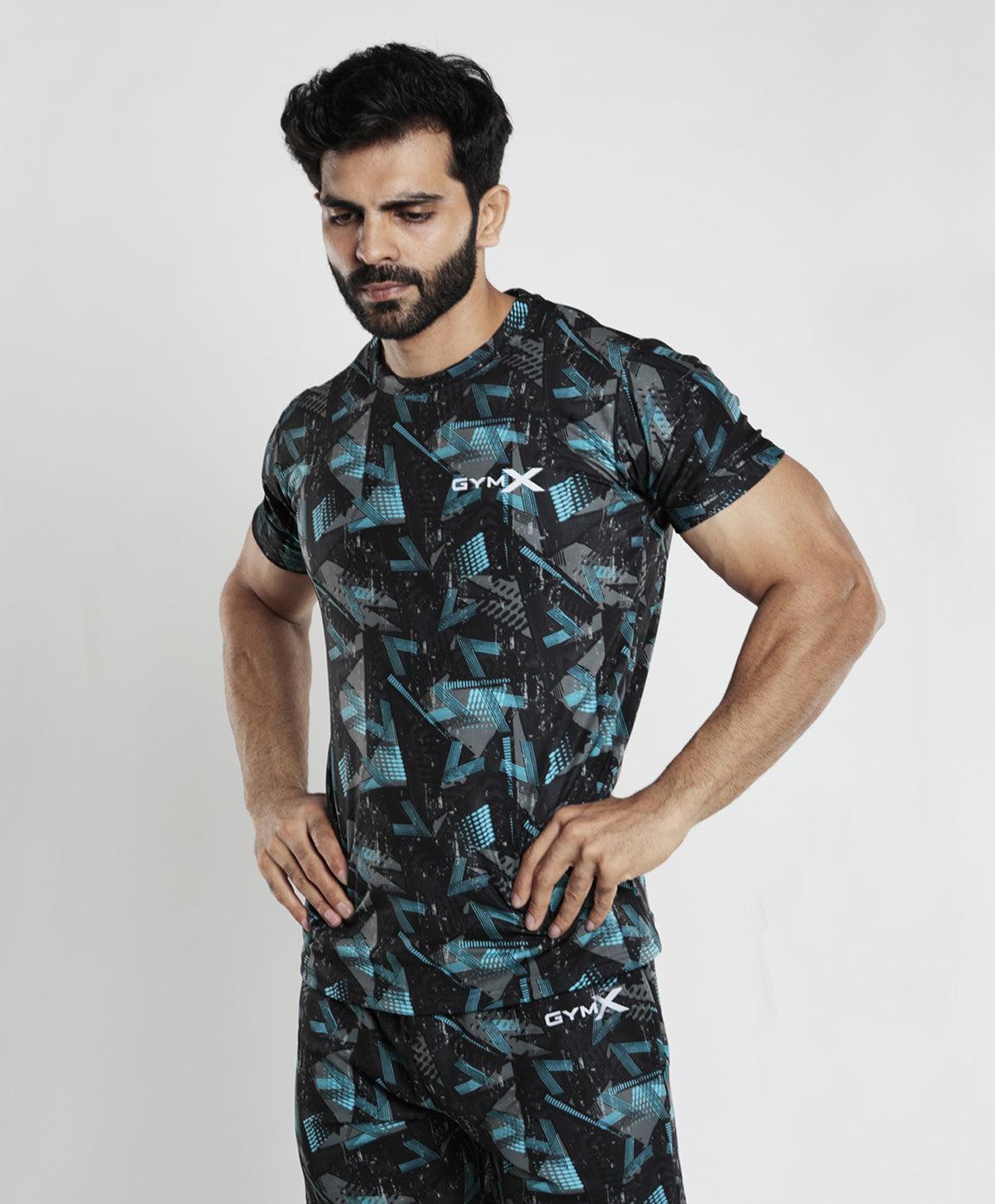 Bolt Blue Camo Tee - 4 way stretch - Discount