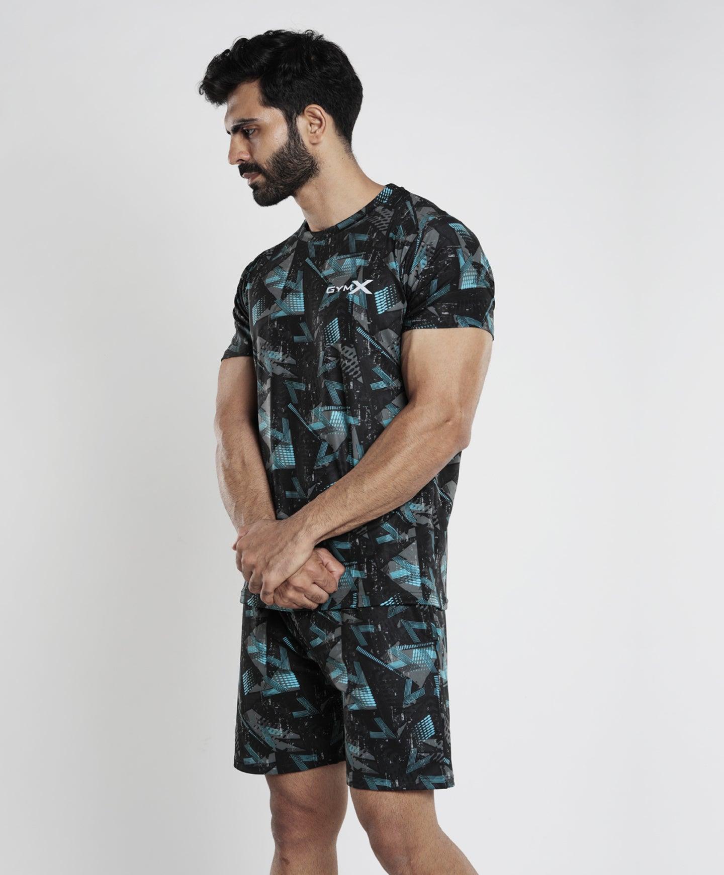 Bolt Blue Camo Tee - 4 way stretch - Discount