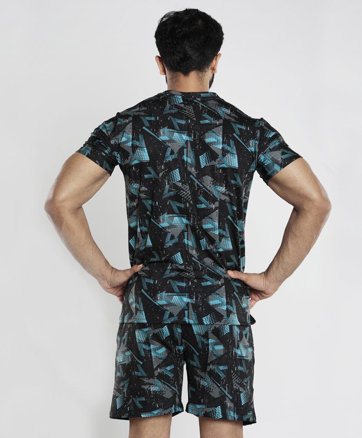 Bolt Blue Camo Tee - 4 way stretch - Discount