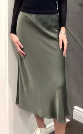 Brand Bazar Silk Midi Skirt