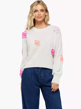 Brodie Cashmere floral crewneck