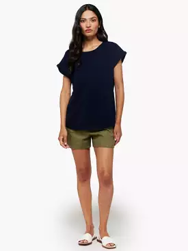 Brodie Cashmere Lizzie Navy Tee